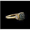 Image 2 : 14KT Yellow Gold 0.49ctw Alexandrite and Diamond Ring