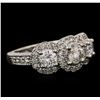Image 2 : 14KT White Gold 1.83ctw Diamond Ring