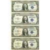 Image 1 : 1935 $1 Silver Certificate Lot of 4 Assorted Bills
