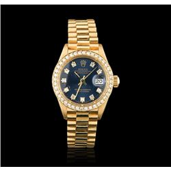 Rolex President 18KT Gold Diamond DateJust Ladies Watch