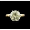 Image 1 : 6.27ct Light Yellow Diamond Solitaire Ring - 18KT Yellow Gold