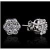 Image 2 : 14KT White Gold 1.65ctw Diamond Earrings