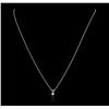 Image 2 : 14KT White Gold 0.11ctw Diamond Pendant