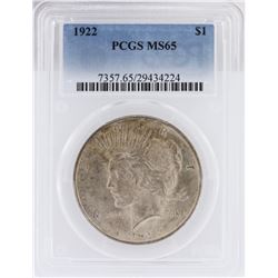 1922 MS65 Peace Silver Dollar