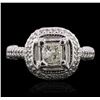 Image 1 : 14KT White Gold 1.78ctw Diamond Ring