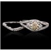 Image 3 : 14KT White Gold 1.32ctw Diamond Ring and Guard
