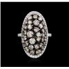 Image 1 : 14KT White Gold 3.79ctw Diamond Ring