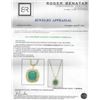 Image 4 : 18KT Two-Tone Gold GIA Certified 36.24ct Emerald and Diamond Pendant With Chain