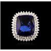 Image 1 : 14KT White Gold GIA Certified 43.23ct Tanzanite and Diamond Ring