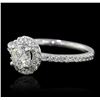 Image 2 : 14KT White Gold 1.12ctw Diamond Ring