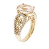 Image 3 : 14KT Yellow Gold 3.71ct Morganite and Diamond Ring