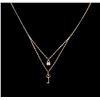 Image 1 : 0.06ct Diamond Necklace - 14KT Rose Gold