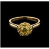 Image 1 : 0.88ctw Yellow Diamond Ring - 14KT Yellow Gold