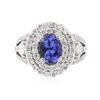 Image 1 : 14KT White Gold 1.20ct Tanzanite and Diamond Ring