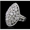 Image 2 : 14KT White Gold 6.74ctw Diamond Ring