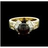 Image 1 : 18KT Yellow Gold 2.18ct Tourmaline and Diamond Ring
