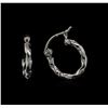 Image 2 : 14KT White Gold Hoop Earrings