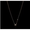 Image 1 : 14KT Rose Gold 0.03ct Diamond Butterfly Necklace