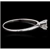 Image 3 : 14KT White Gold 0.40ct Princess Cut Diamond Solitaire Ring