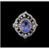 Image 1 : 14KT White Gold 2.84ct Tanzanite and Diamond Ring