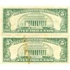 Image 2 : 1963 $5 Red Seal Bill Lot of 2