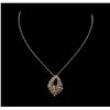 Image 1 : 14KT White Gold 3.03ctw Fancy Brown Diamond Pendant With Chain