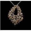 Image 2 : 14KT White Gold 3.03ctw Fancy Brown Diamond Pendant With Chain