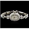 Image 1 : Hamilton 14KT White Gold Diamond Vintage Ladies Watch