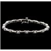 Image 1 : 14KT White Gold 0.76ctw Diamond Bracelet