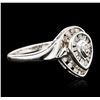 Image 2 : 10KT White Gold 0.20ctw Diamond Ring
