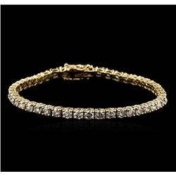 14KT Yellow Gold 5.01ctw Diamond Tennis Bracelet