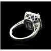 Image 3 : 14KT White Gold 6.14ct Tanzanite and Diamond Ring