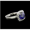 Image 2 : 2.62ct Tanzanite and Diamond Ring - 14KT White Gold