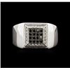 Image 1 : 0.50ctw Black Diamond Ring - 14KT White Gold