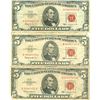 Image 1 : 1963 $5 Red Seal Bill Lot of 3