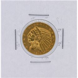 1911-D $5 Indian Head Half Eagle Gold Coin