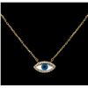 Image 1 : 0.13ctw Diamond Necklace - 14KT Yellow Gold