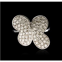 18KT White Gold 0.91ctw Diamond Ring