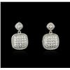 Image 1 : 14KT White Gold 0.73ctw Diamond Earrings