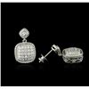 Image 2 : 14KT White Gold 0.73ctw Diamond Earrings