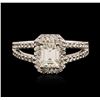 Image 1 : 14KT White Gold EGL USA Certified 1.36ctw Diamond Ring