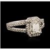 Image 2 : 14KT White Gold EGL USA Certified 1.36ctw Diamond Ring