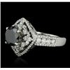 Image 2 : 14KT White Gold 5.25ctw Black Diamond Ring