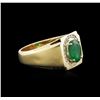 Image 2 : 1.95ct Emerald and Diamond Ring - 14KT Yellow Gold