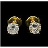 Image 1 : 1.50ctw Diamond Stud Earrings - 14KT Yellow Gold