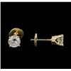 Image 2 : 1.50ctw Diamond Stud Earrings - 14KT Yellow Gold