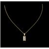 Image 1 : 14KT Yellow Gold 1.50ctw Diamond Pendant With Chain