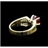Image 3 : 14KT Yellow Gold 2.13ct Ruby and Diamond Ring