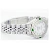 Image 2 : Rolex Stainless Steel Diamond and Emerald DateJust Ladies Watch