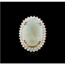 14KT Yellow Gold 14.73ct Opal and Diamond Ring